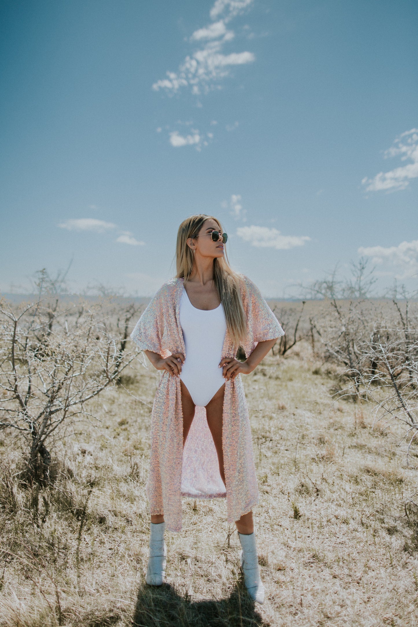 Star Kiss Kimono: Pink Iridescent